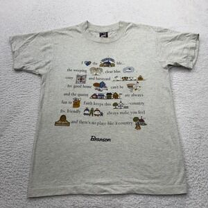 Adult M Gray Best Fruit of the Loom Country Life Branson Graphic T-Shirt